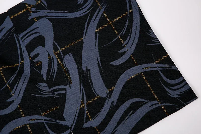 Japanese Style No Ironing Samurai Kimono Set
