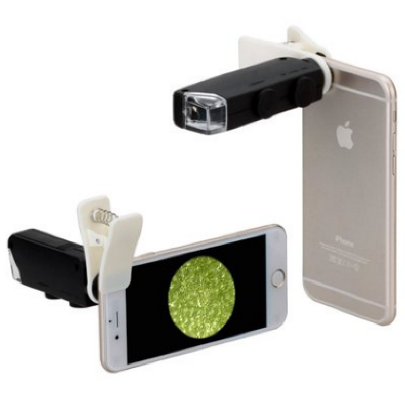 Compatible With To 100X Zoom LED Microscope Magnifier Micro Mobile Phone Lens Camera With Universal Clip For