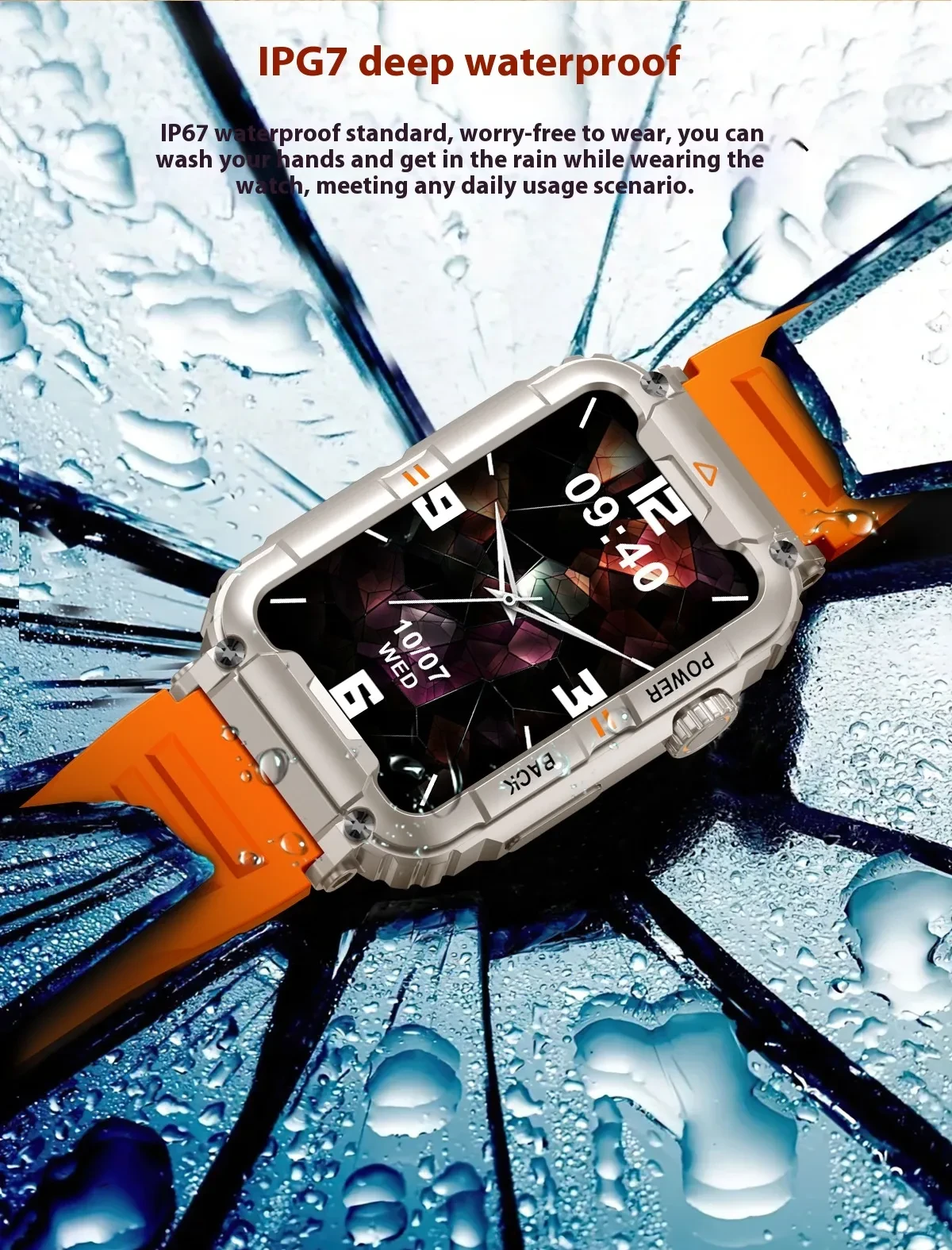 KR88 Bluetooth Calling 157-inch Voice Assistant Heart Rate Blood Oxygen Monitoring Multi-sport Smart Watch