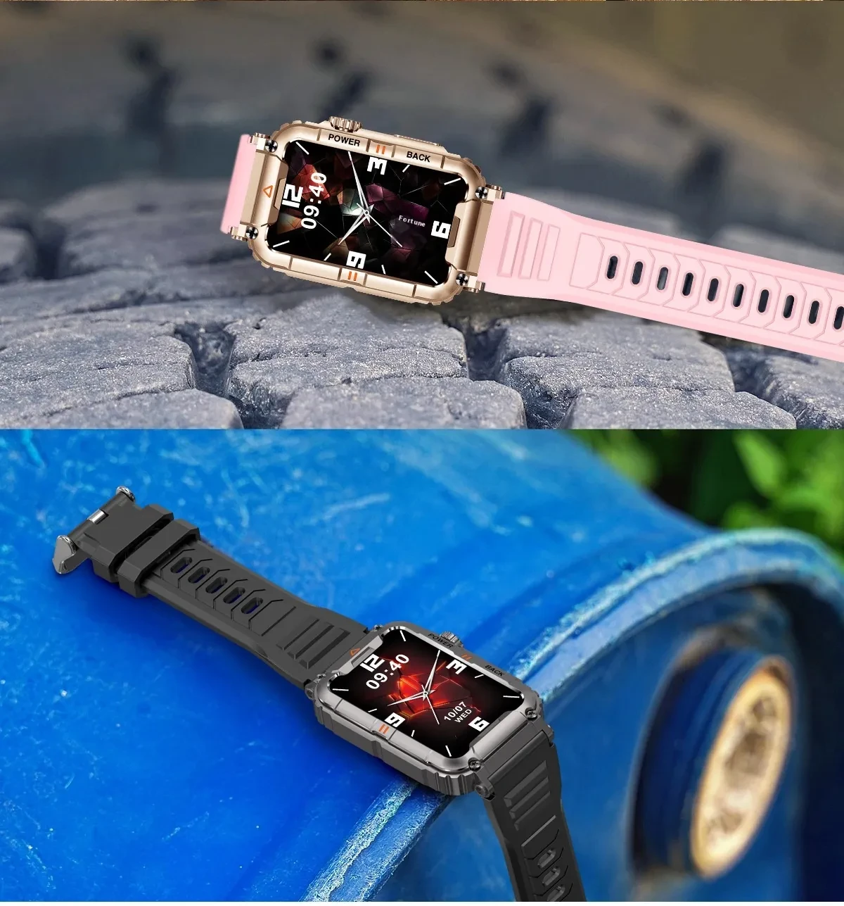 KR88 Bluetooth Calling 157-inch Voice Assistant Heart Rate Blood Oxygen Monitoring Multi-sport Smart Watch