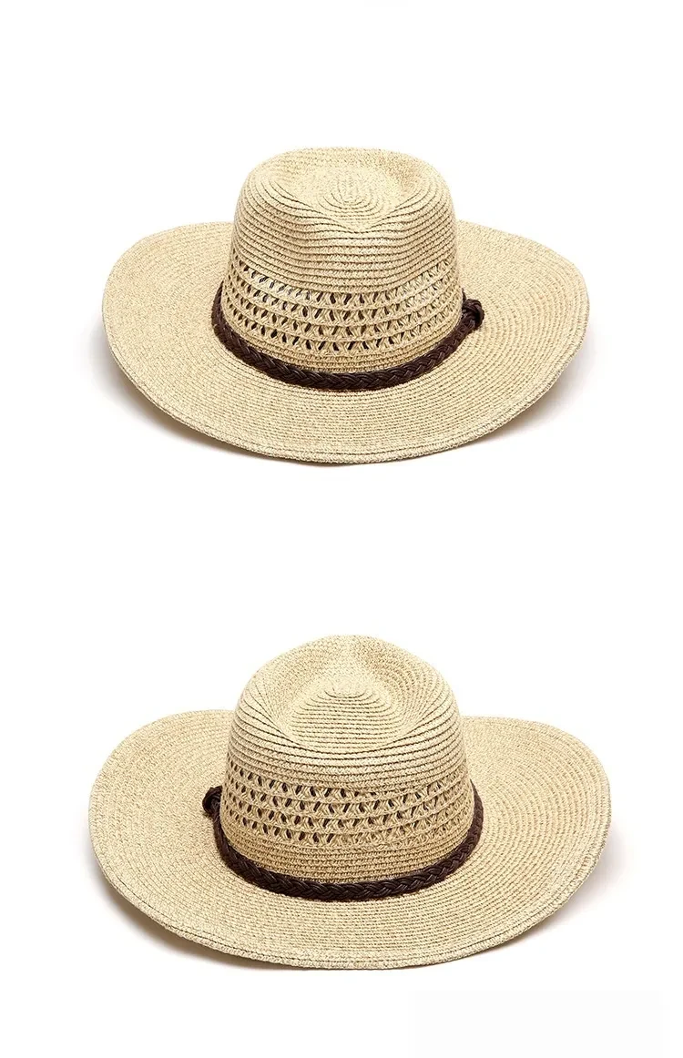 Summer Men's Foldable Outdoor Sun Hat Big Brim Straw Hat