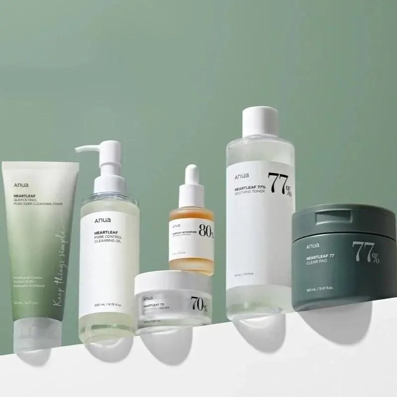 Anua Skin Care Sets Face Serum Toner Facial Cleanser Face Skin Care