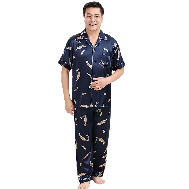 Thin ice silk pajamas