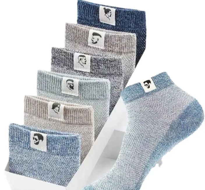 Socks Men's Cotton Summer Thin Deodorant And Sweat-absorbing
