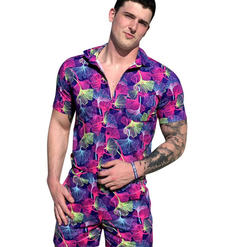 Summer short-sleeve jumpsuit Hawaiian Jellyfish