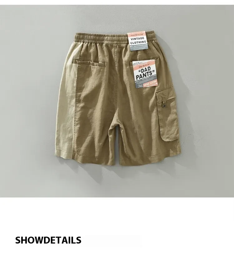 Men's Thin Trendy Loose Color Matching Linen Pants