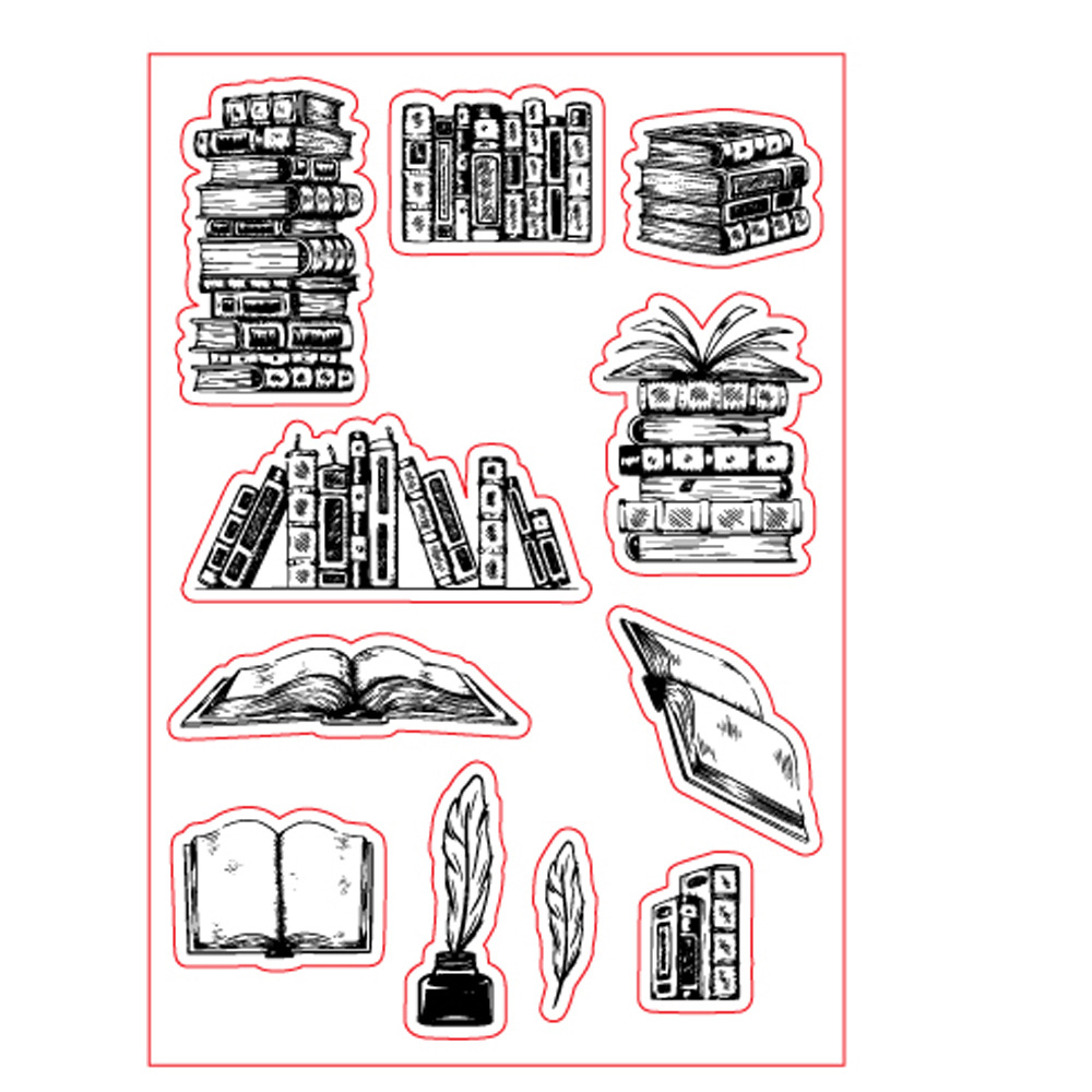 Portable Book Hand Account Transparent Silicone Stamp