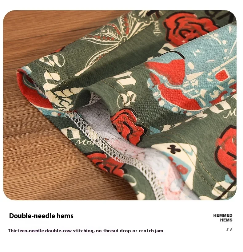 Cotton Printed Men's Home Loose Casual Print Boxer Shorts