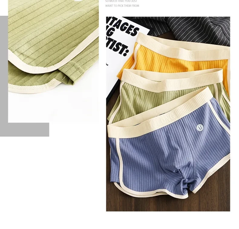 Men's Mid-waist Simple Fashionable Breathable Comfortable Boxers
