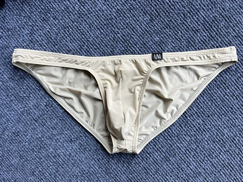 New Upturned Men's Low Waist Ice Silk Briefs