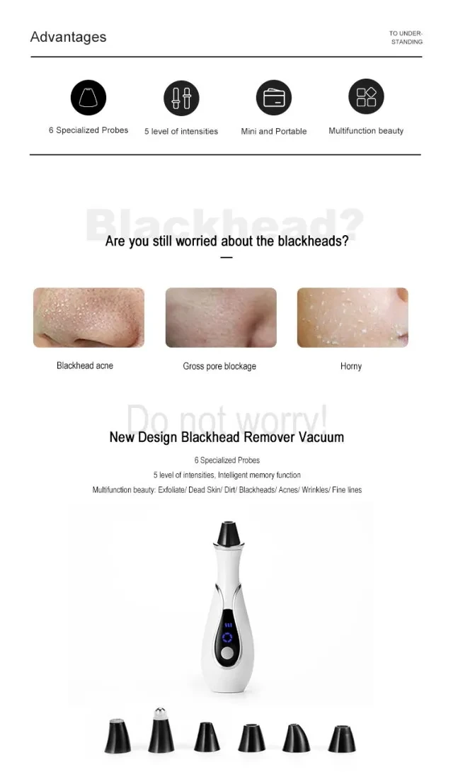 Six-head multifunctional pore cleaner