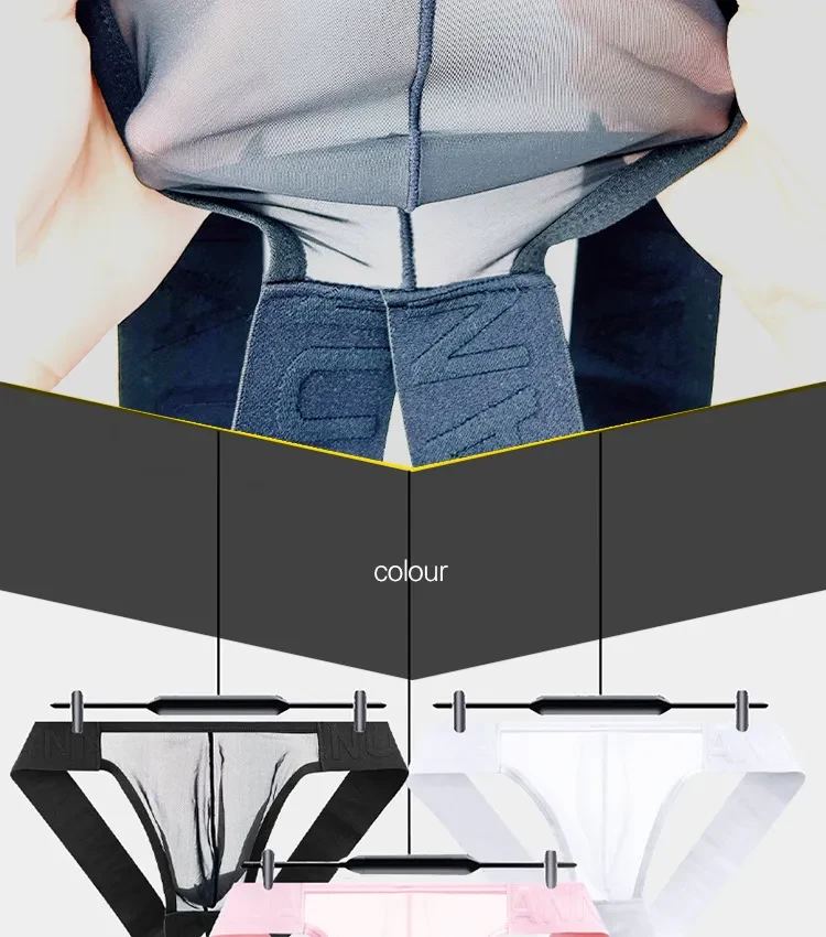 Transparent Mesh Fashion Relievo Pattern Belt T-back