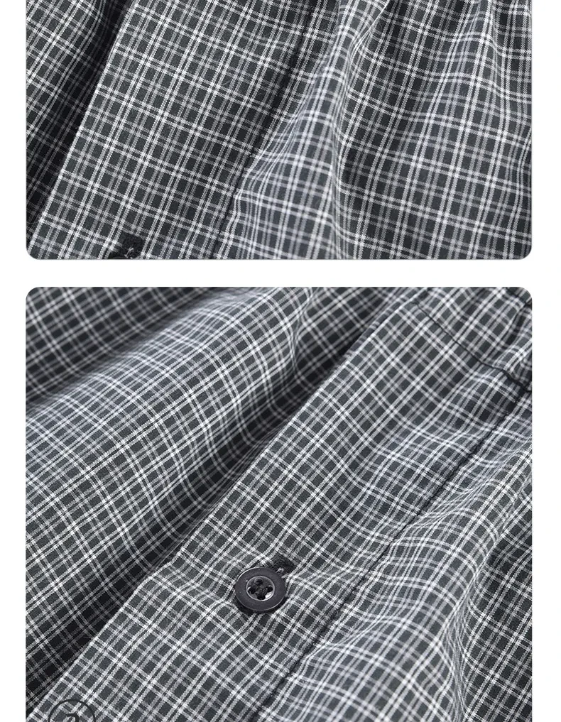 Men's Casual Loose Home Pants Plaid Shorts