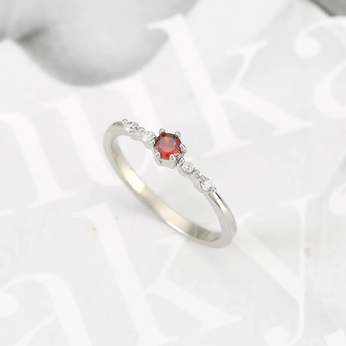 Copper Plating Ruby Ring Design For Women