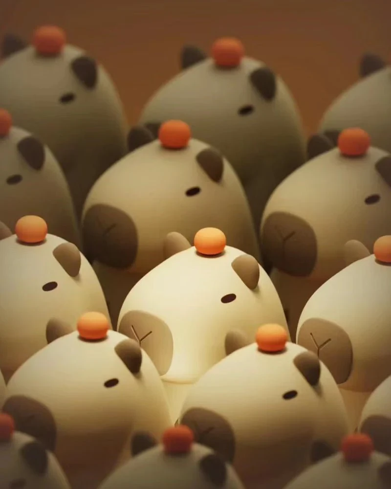Capybara silicone night lamp