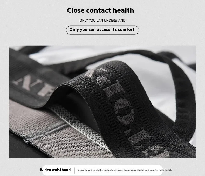 Men's Low Waist Skylight Front And Rear Opening Sexy Briefs