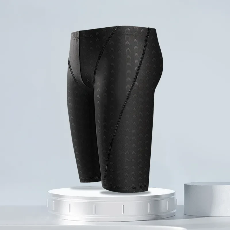 Shark Skin High Elastic Swimsuit Swimming Cap Suit Fifth Pants Quick-drying