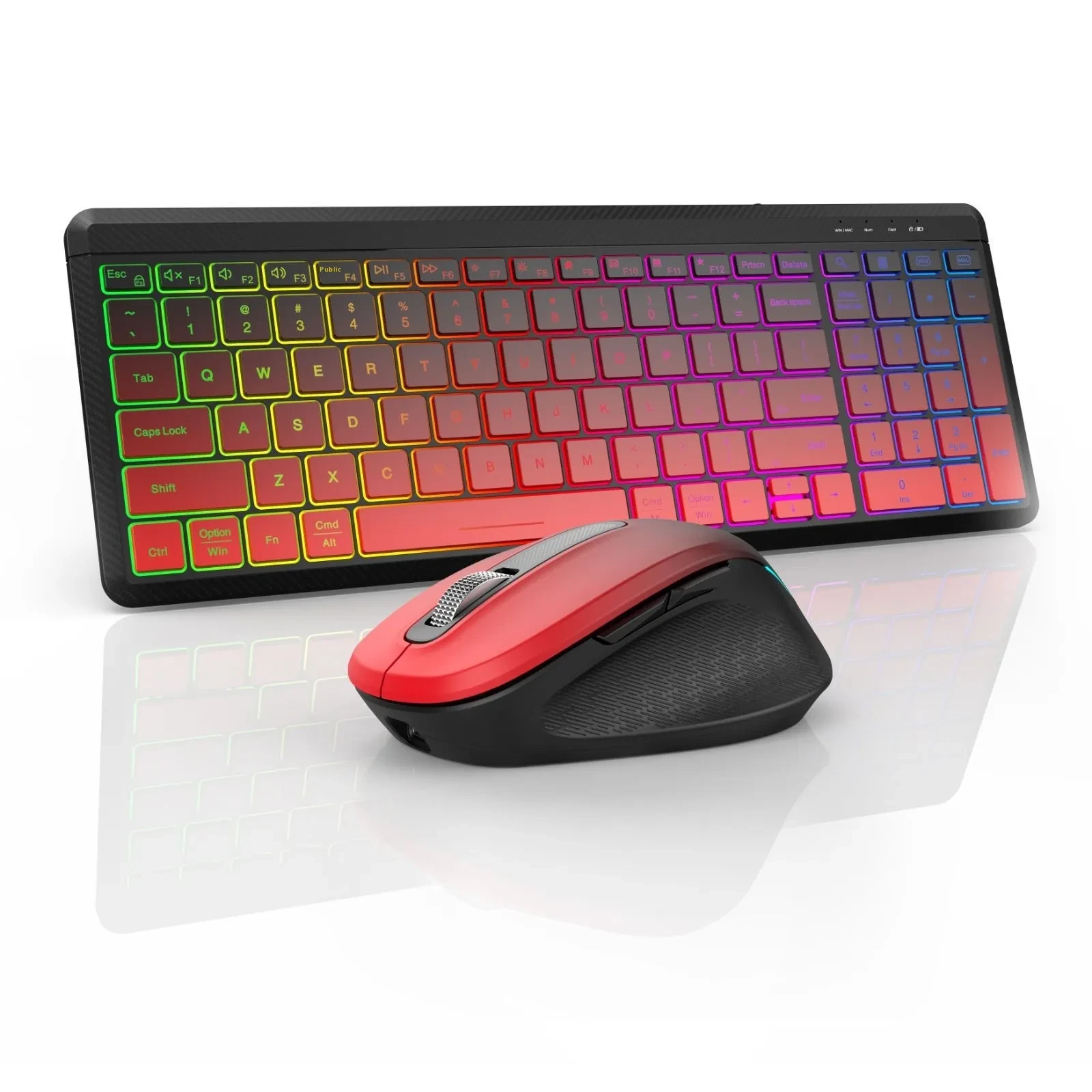 Wireless Bluetooth Dual-mode Charging Keyboard And Mouse Combination Suit Mute Ergonomic