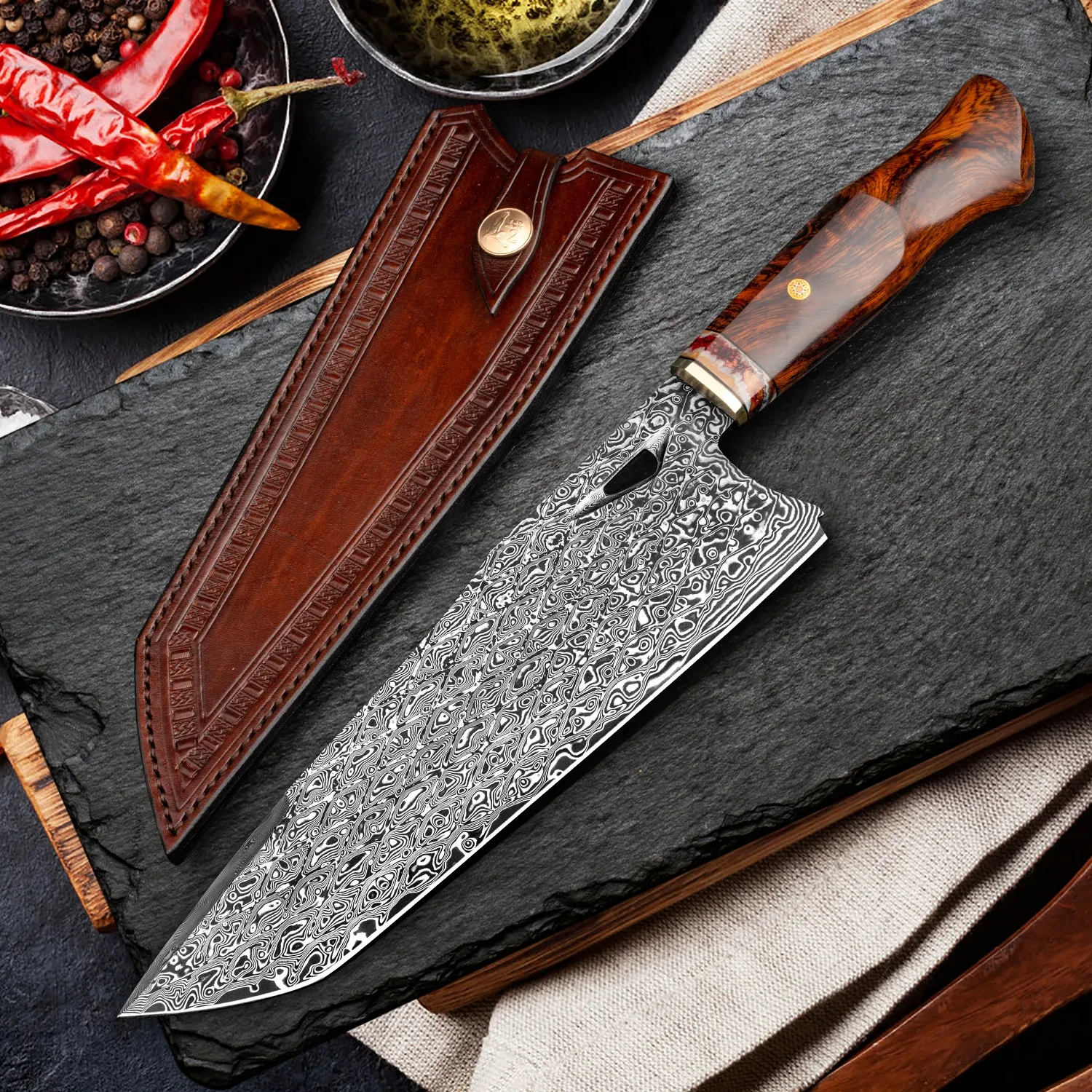 Damascus Steel Kitchen Knife Professional Kitchen Chef's Knife