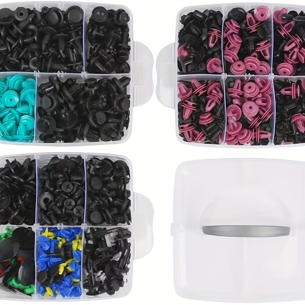 725pcs Auto Fastener Clips Kit – Car Body Push Retainer Pin Rivet Bumper Door Trim Panel Retainer Fasteners with Auto Removal Tool