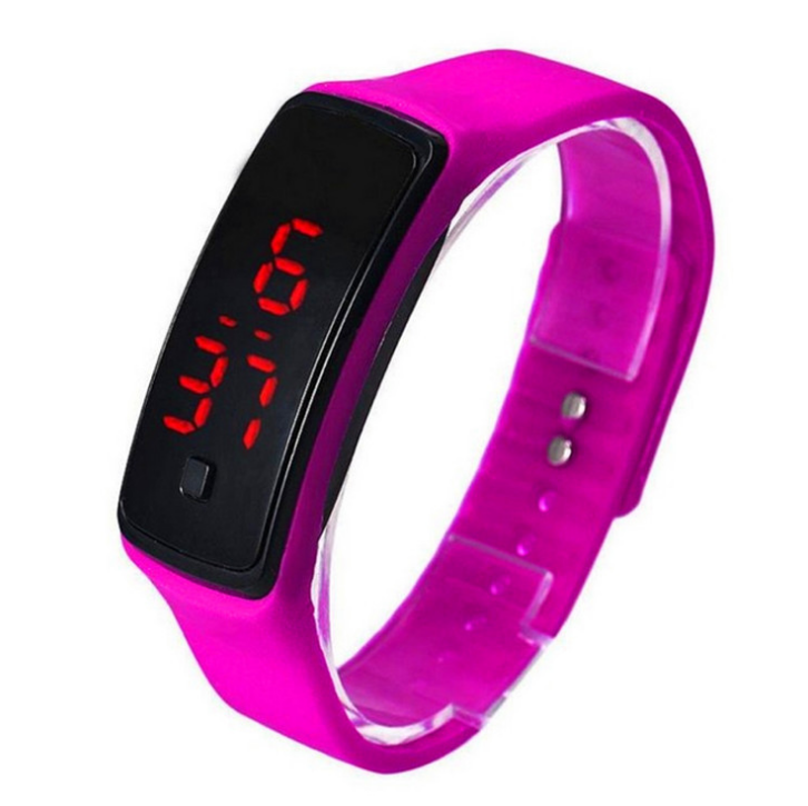 LED Bracelet Watch Thin Girl Men Sports Silicone Digital LED Wristwatches Women Watch Female Clock