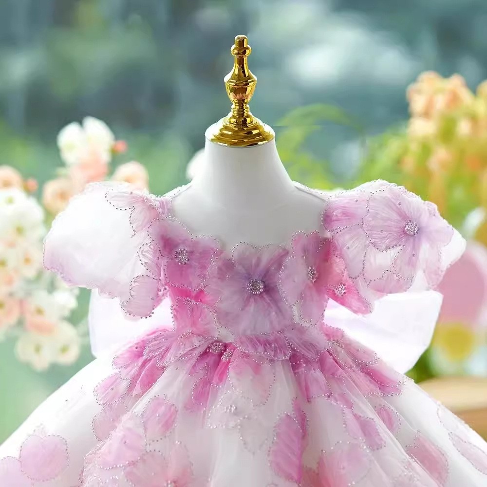 Light Luxury Flower Girl Wedding Dress Children's Host Pettiskirt Spring