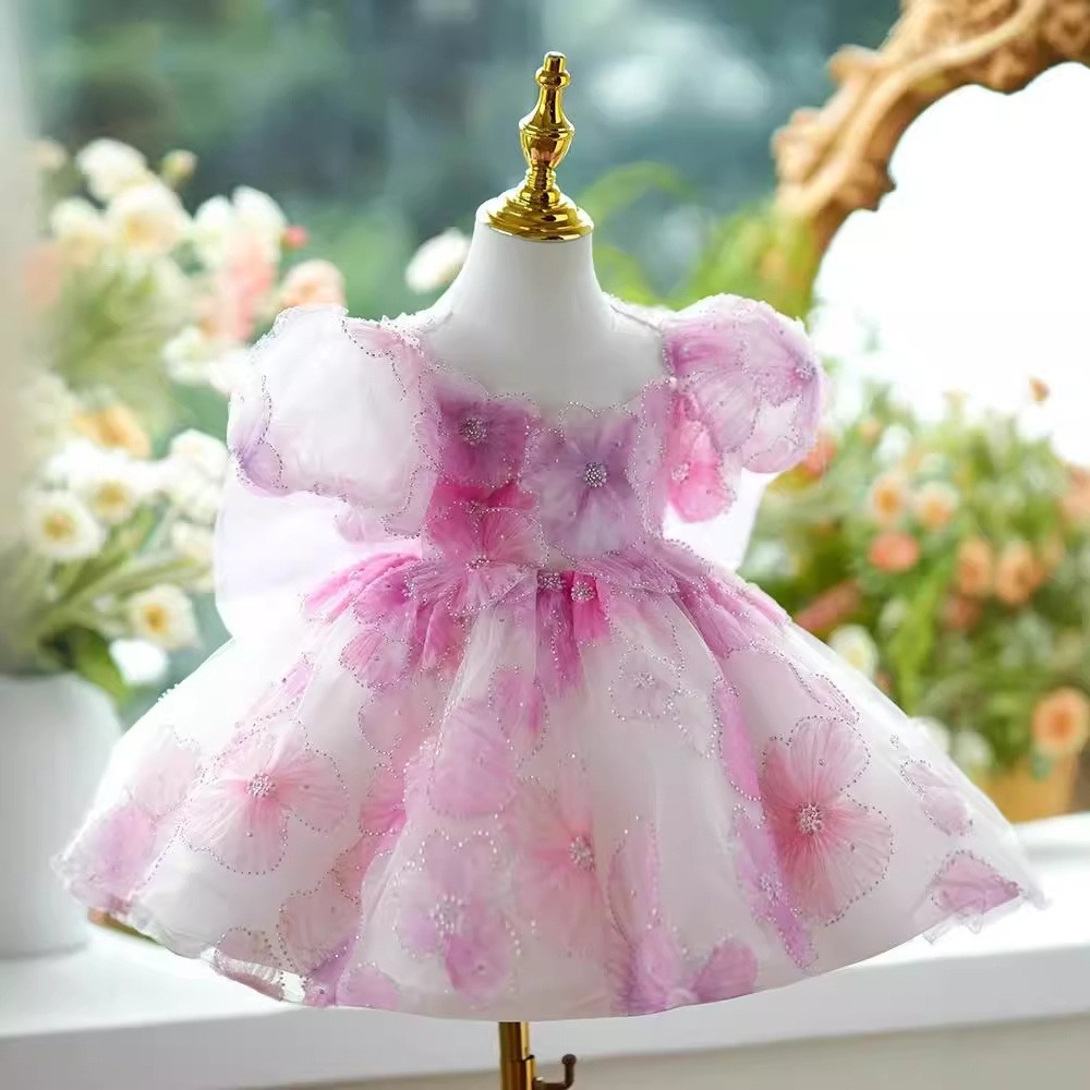 Light Luxury Flower Girl Wedding Dress Children's Host Pettiskirt Spring