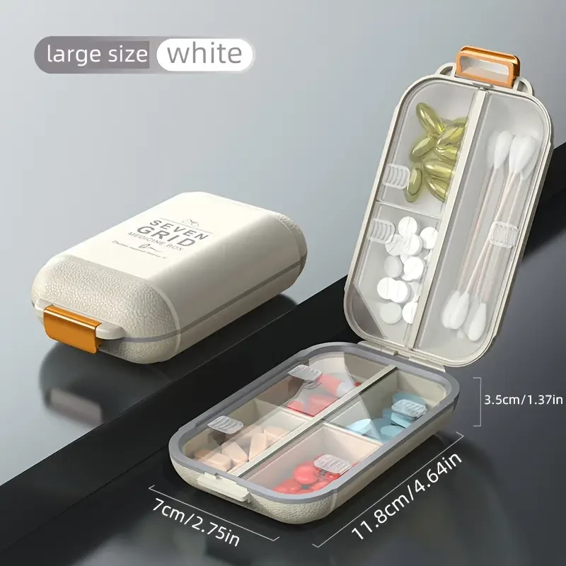 7-Day Pill Box with Orange Handles