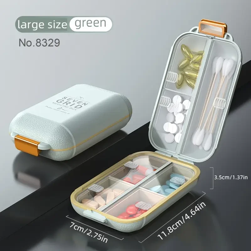 7-Day Pill Box with Orange Handles