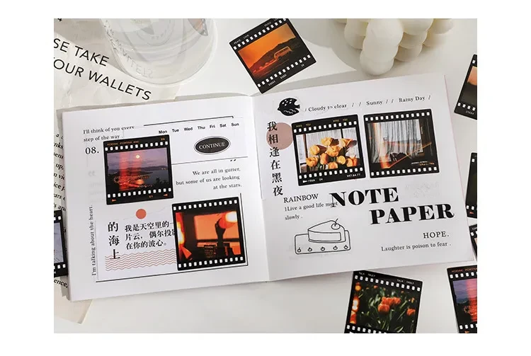 Box-packed Stickers Mountain And Sea Sunshine Long Series Y Decorative Stickers 6 Models