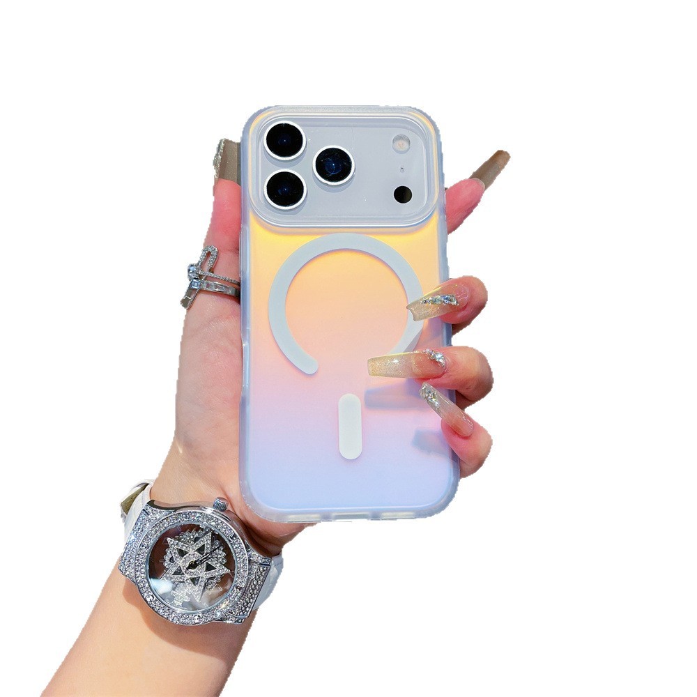 Simple Laser Gradient Frosted Phone Case