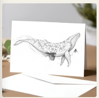 Card - Lead me Home - Whale