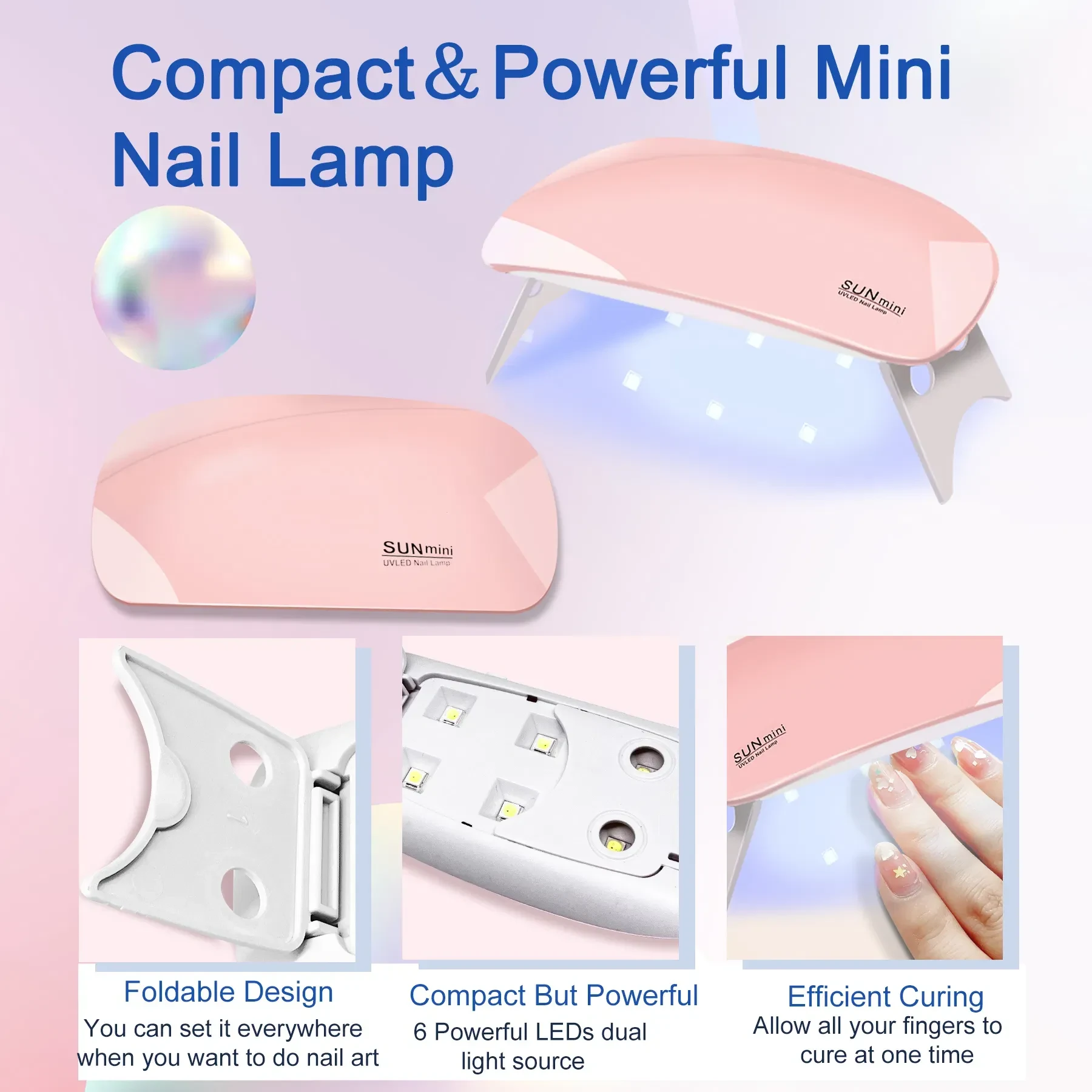 6 PCS Polygel Nail Kit With UV Nail Lamp