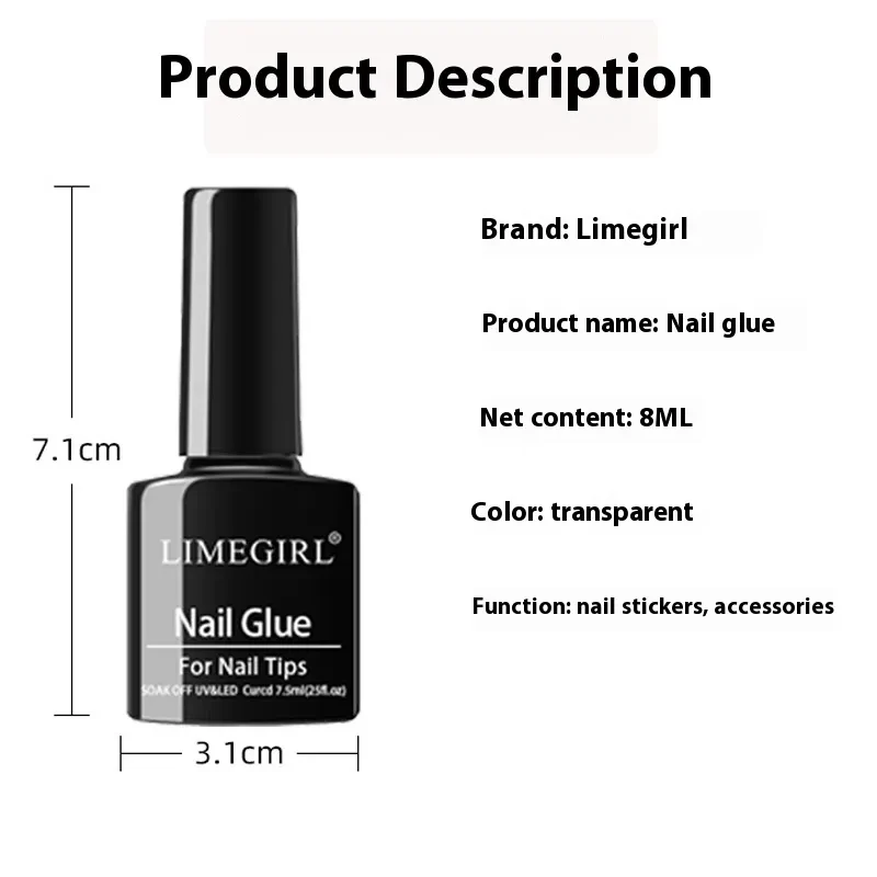 Nail Glue Glass Bottle Fake Nail Patch Ornament Nail Glue