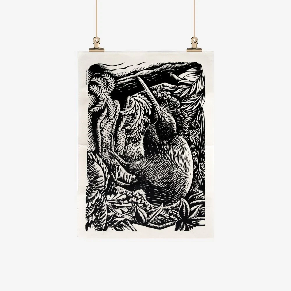 E. Mervyn Taylor - Tea Towel - Kiwi