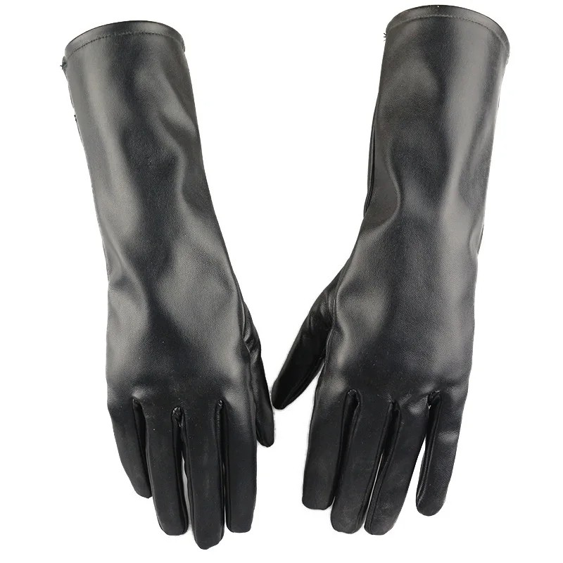 Women Winter Keep Warm Touch Screen Fashion Personality PU Leather Gloves