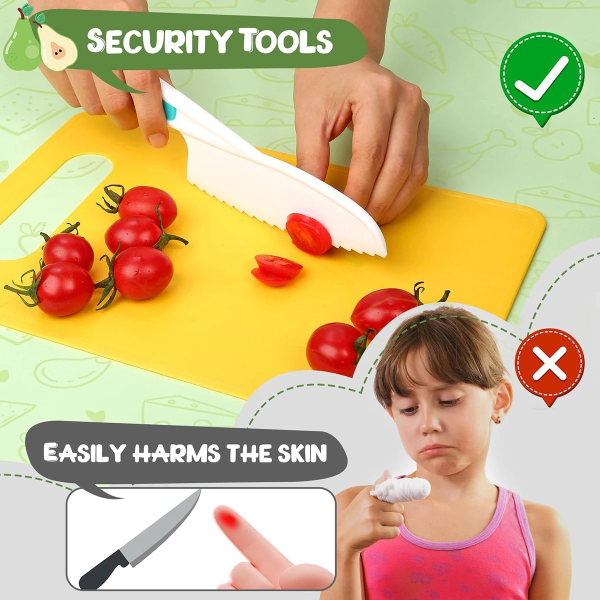 18pcs Kids Cooking Set Real Cooking Montessori Kitchen Tools