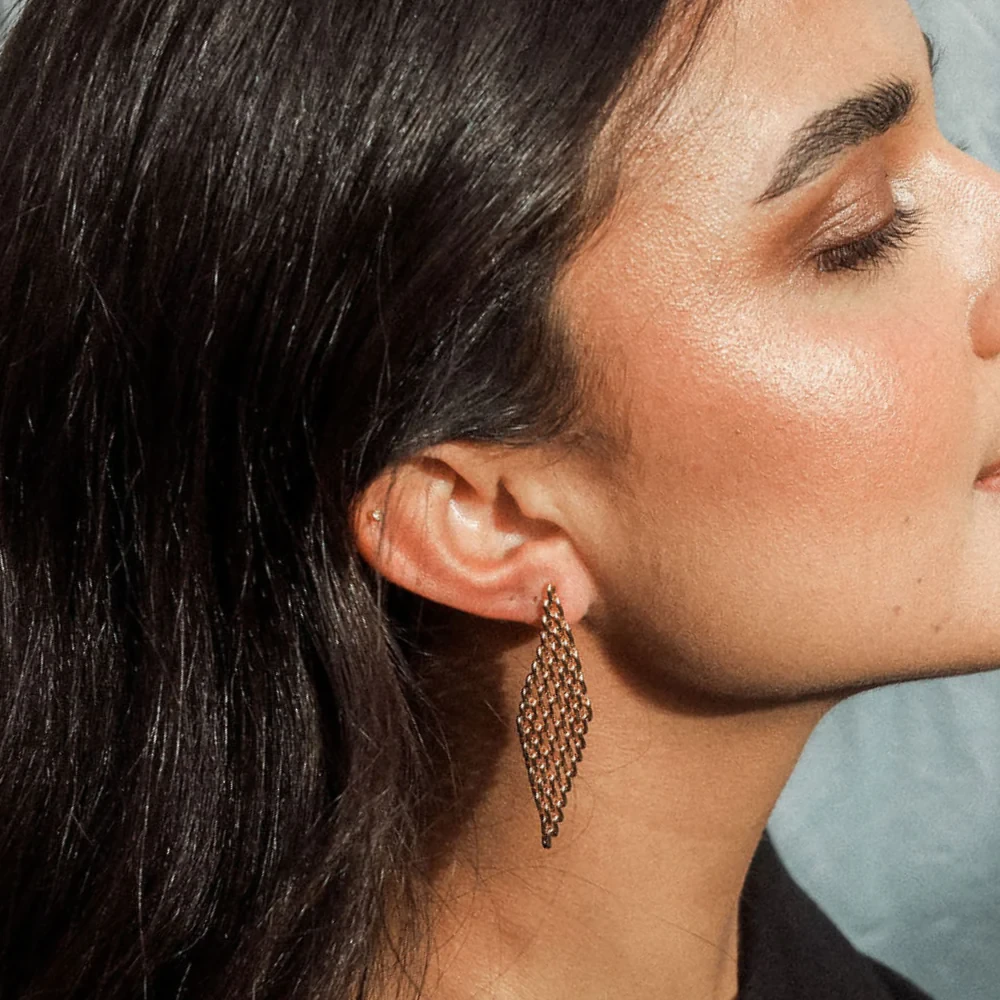 Earrings - Mesh Diamond