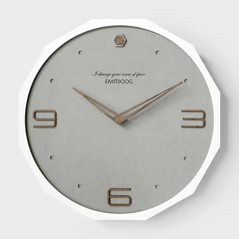 Nordic Iight Luxury Wall Clock Modern Minimalist Iiving Room Free Perforated Wall Clock Restaurant Creative Personality art Table