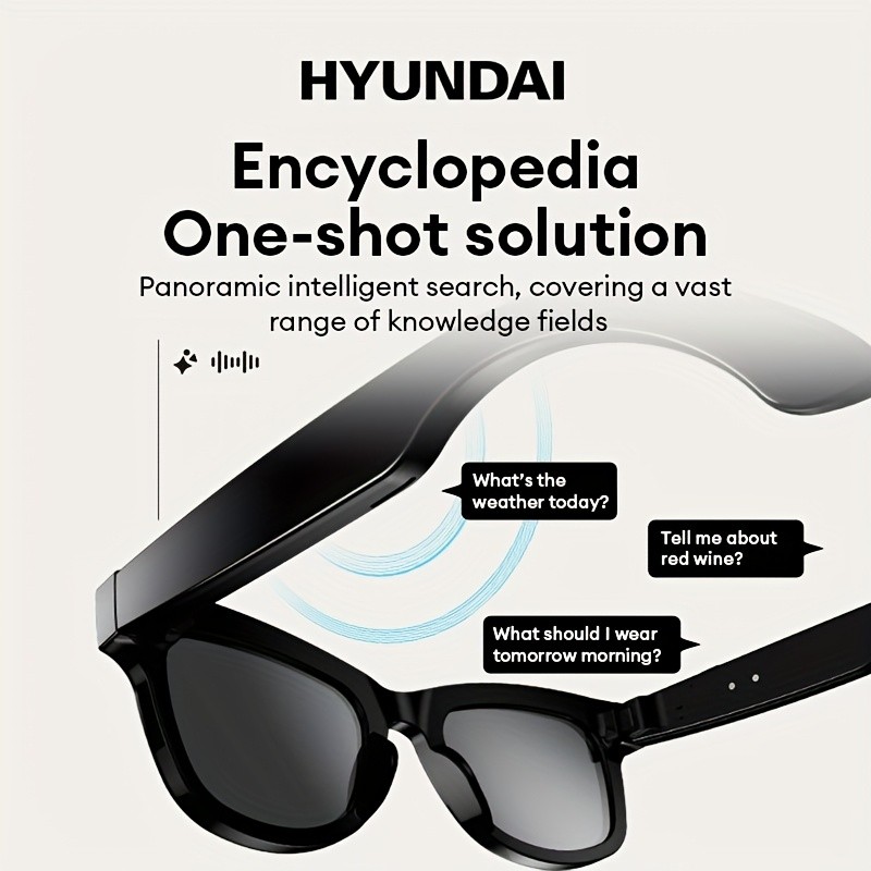HYUNDAI M01 Long-Lasting Battery Glasses for Professionals in All-Day Meetings