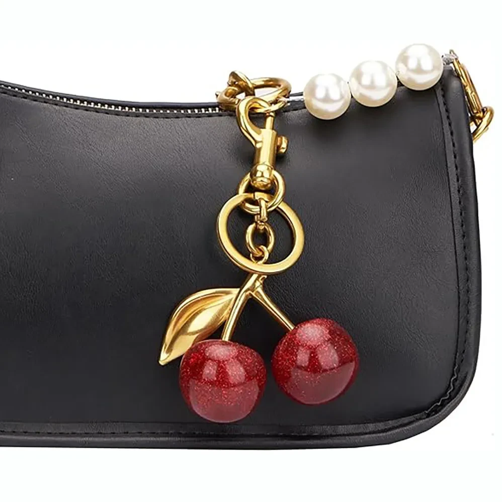 Alloy Three-dimensional Car Key Ring Cherry Women's Bag Pendant