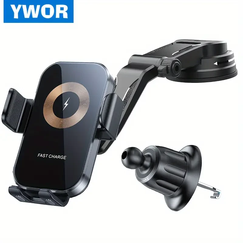 YWOR 15W Fast Wireless Car Charger Mount