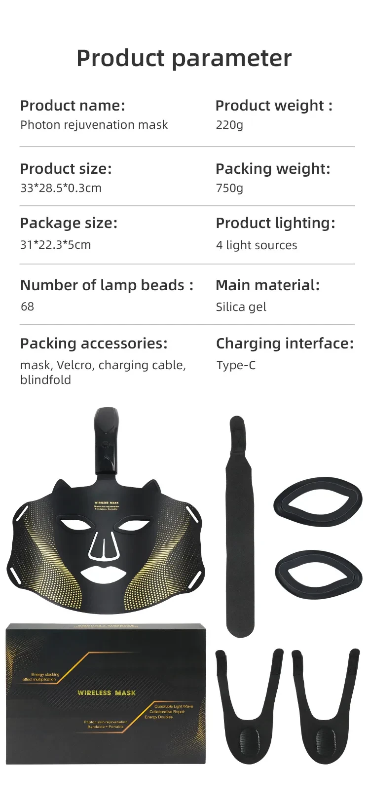 Red Blu-ray Silicone Beauty Apparatus Home Face