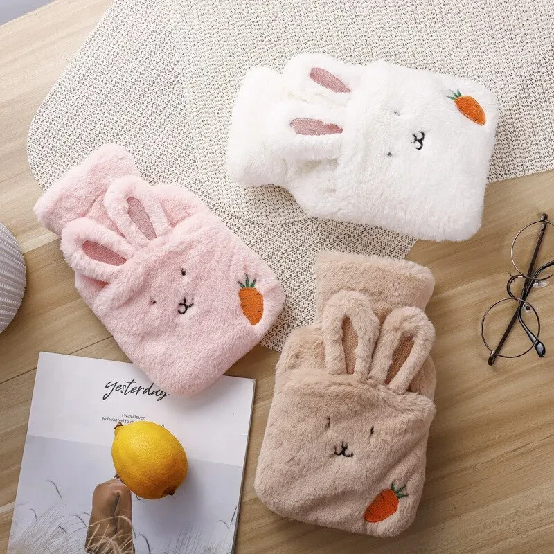 Rubber water filled hot water bag plush cloth cover