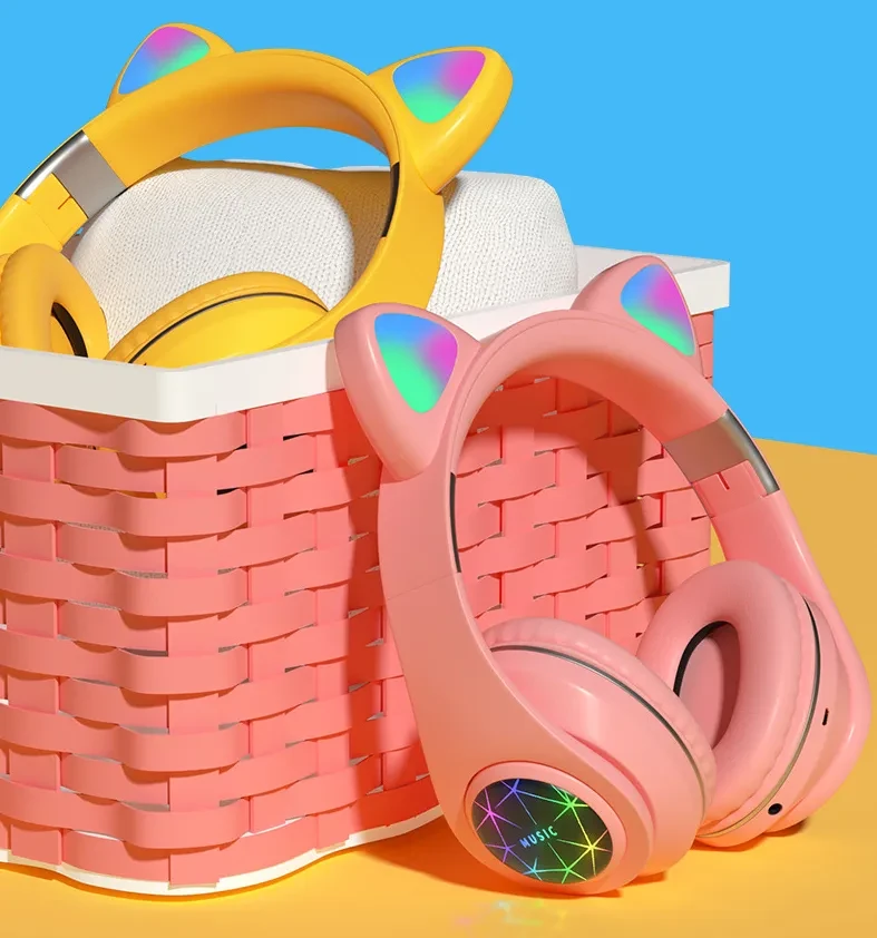 Cute Cat Ear Bluetooth Headset