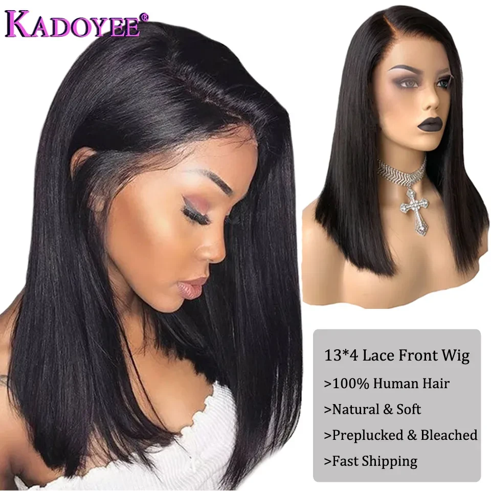 Kadoyee Lace Front Wig  100% Human Hair, Preplucked Natural Look
