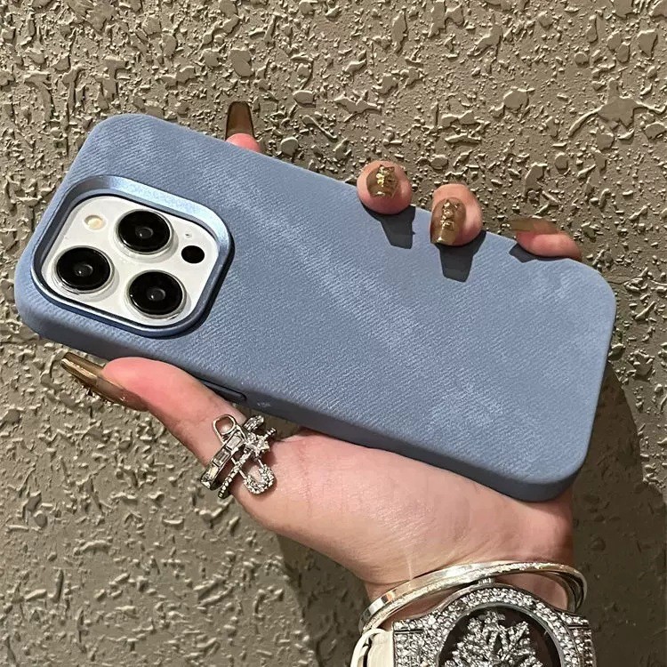Leather Anti Drop Flannel Phone Case